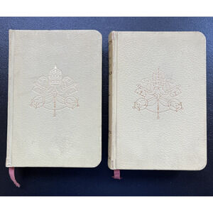 Library Of Catholic Devotion Set Prayer Book & Christ & the Church Vtg 1967 1965